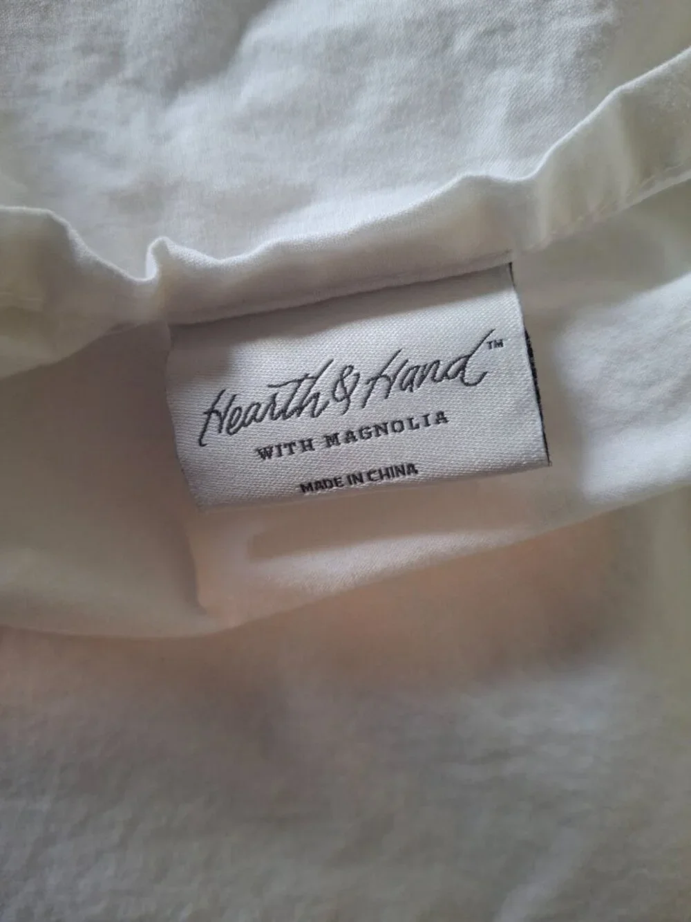 Hearth & Hand King Pillowcases Set of 2 White Pleated Cottagecore Farmhouse Soft